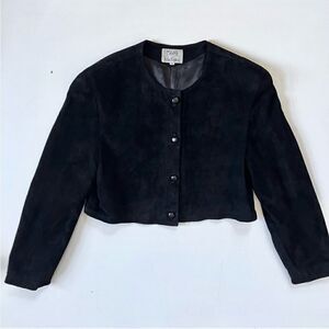 Vintage Maxima For Ann Taylor Suede Cropped Jacket